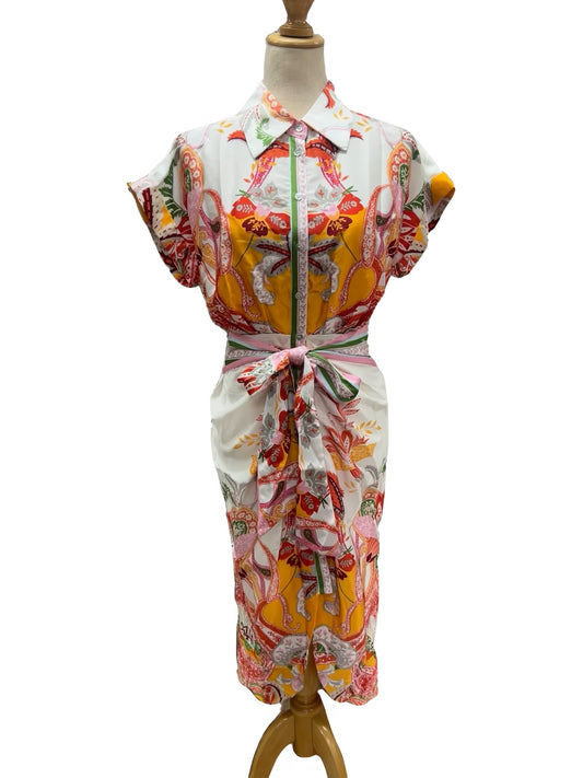 Botanical Button Down Dress