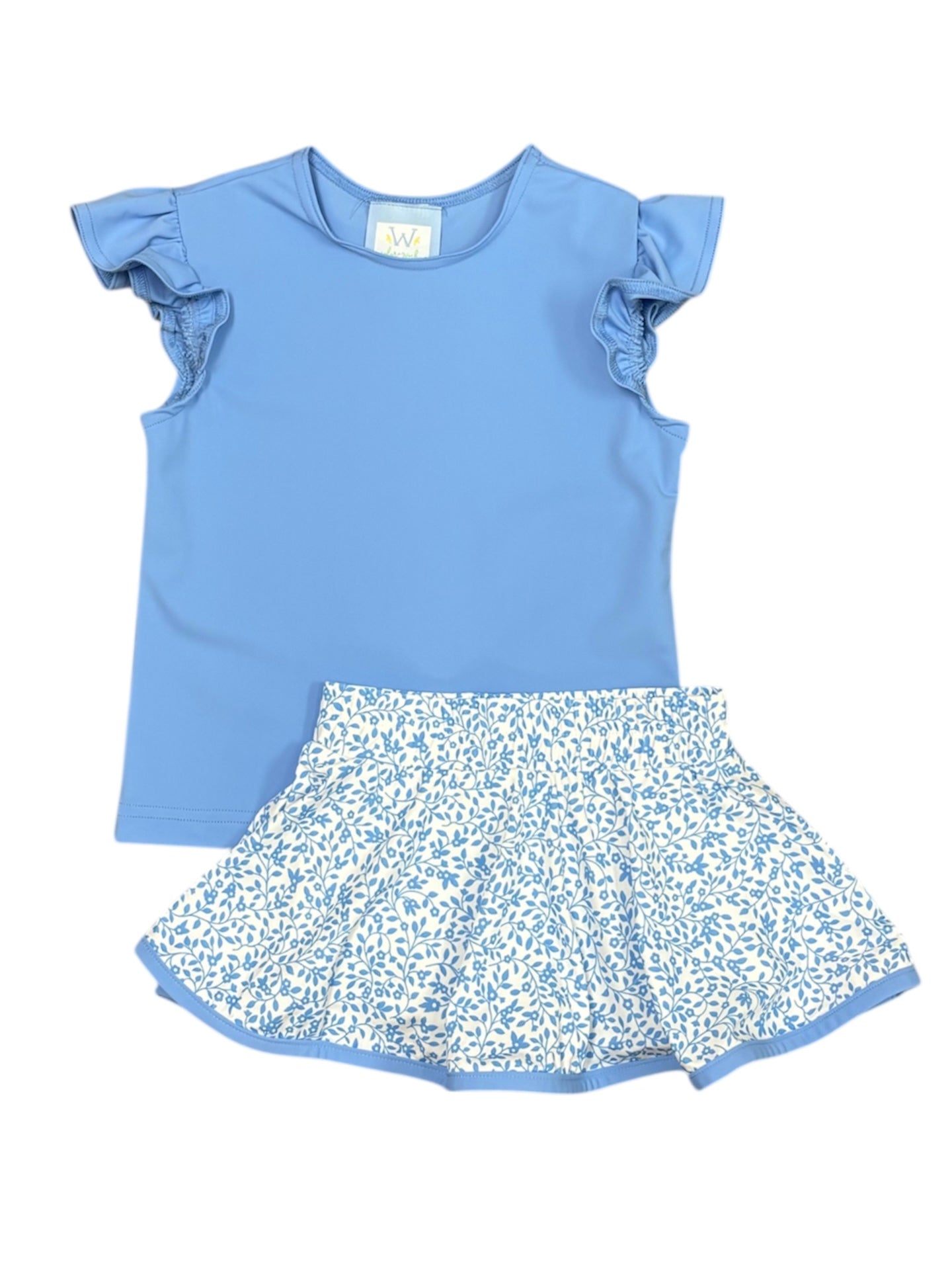 Blue Floral Skort