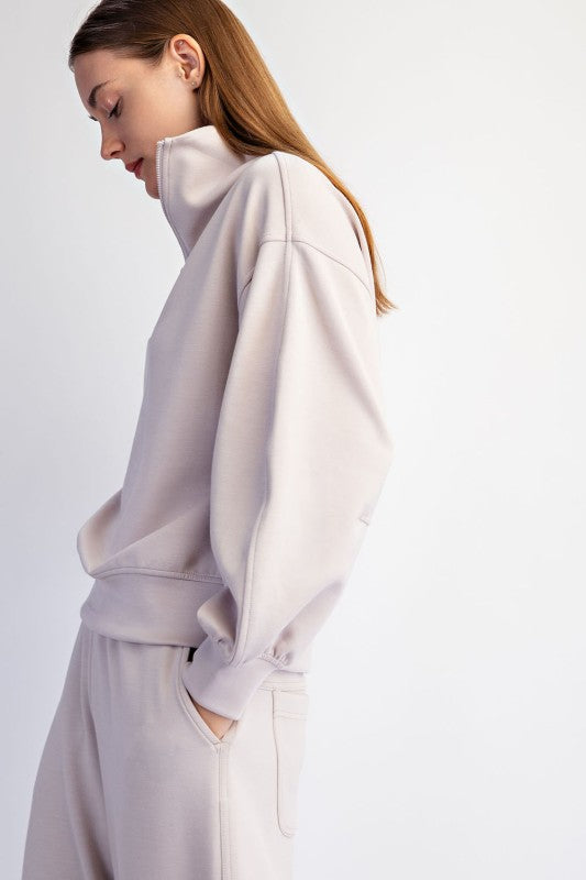 Mocha Cream Cropped Pant Set
