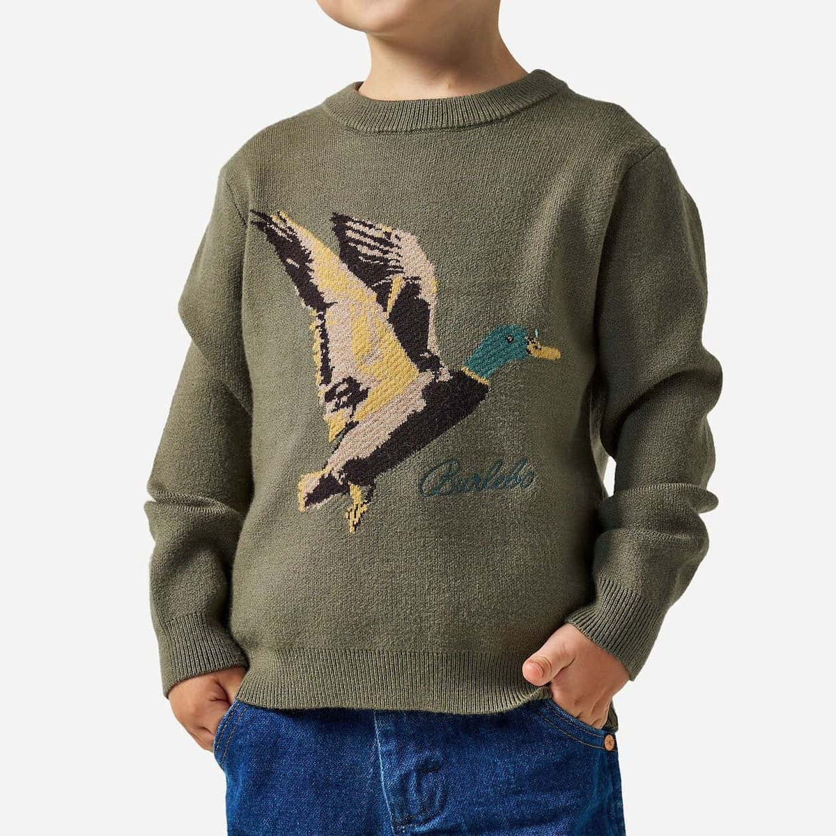 Cabin Sweater-Olive Duck
