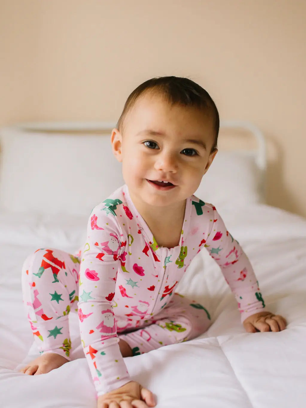 Zippy Bamboo Baby Pj in Santa Cowboy