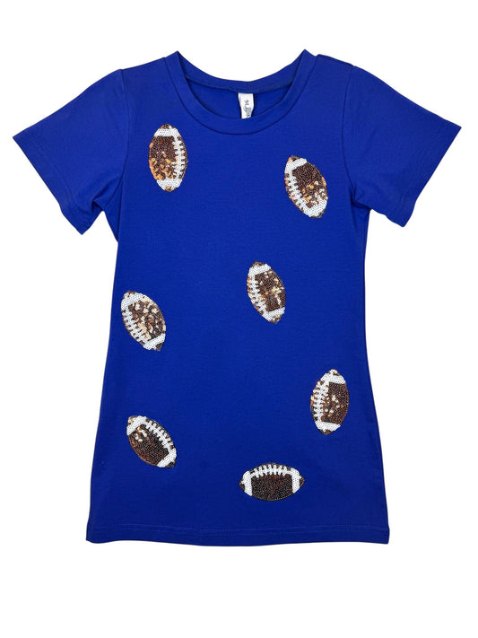 Blue Game Day Football Dress