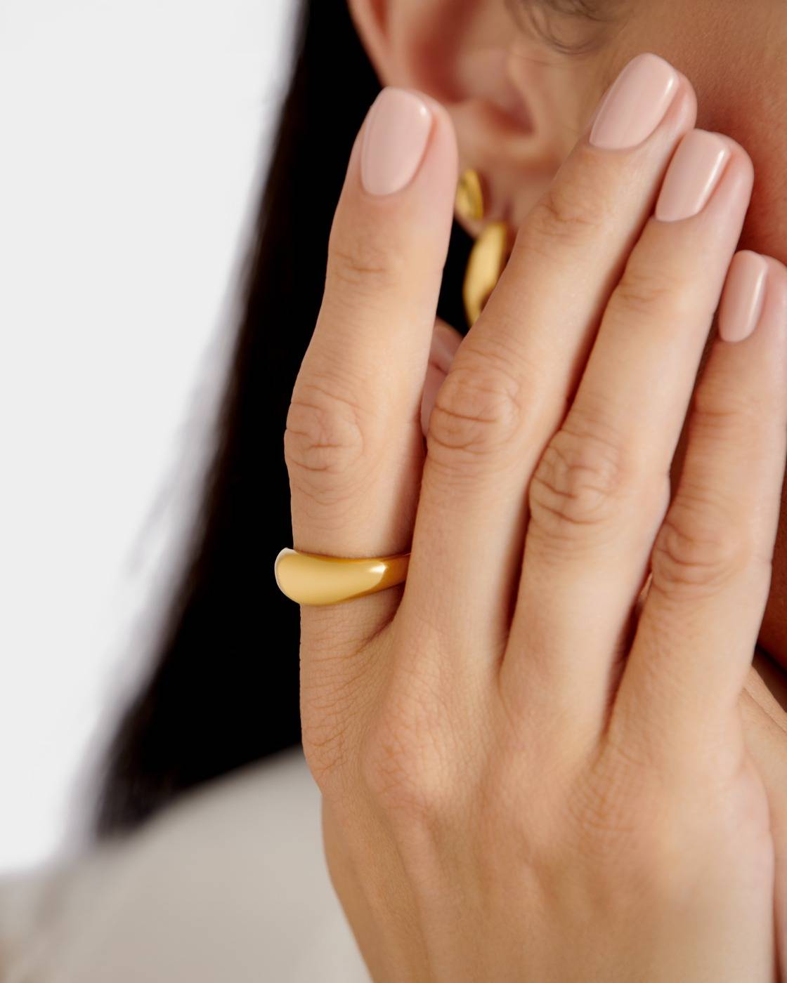 Aura Waterproof Gold Dome Ring