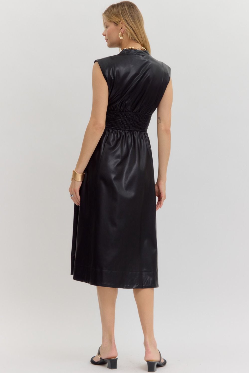 Francesca Leather Dress