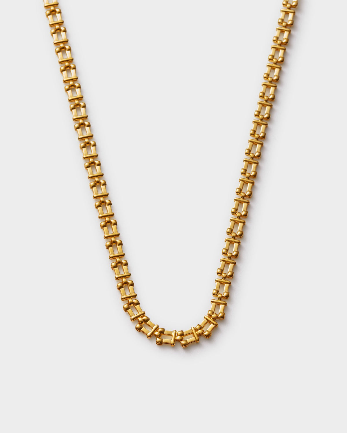 Grecian Waterproof Gold Link Necklace