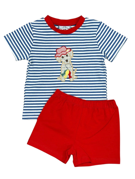 Striped Fishing Buddy Short Set