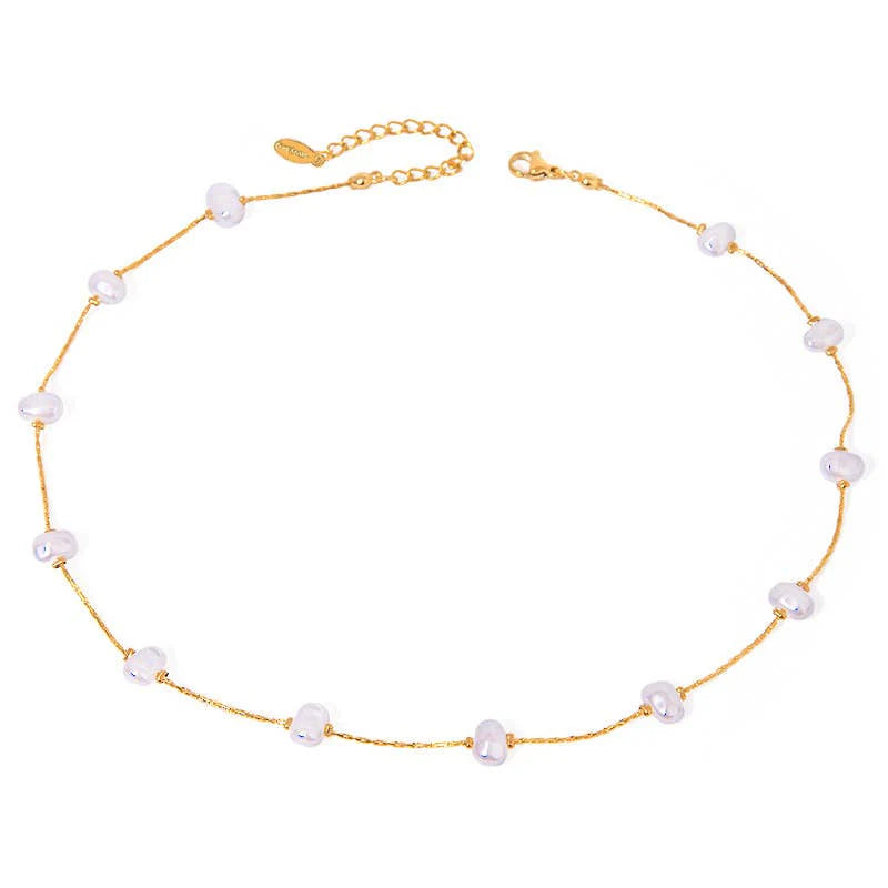 Scattered Pearl Necklace