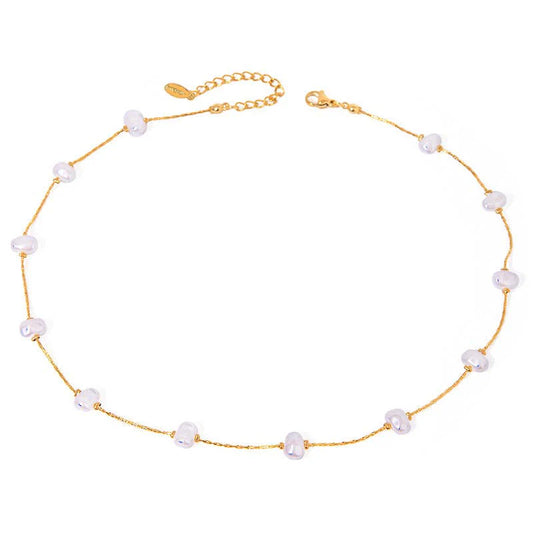 Scattered Pearl Necklace