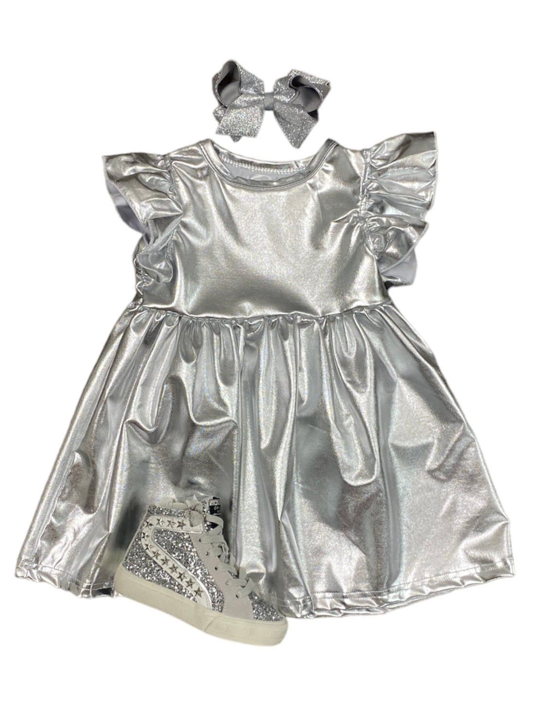 Silver Metallic Dress