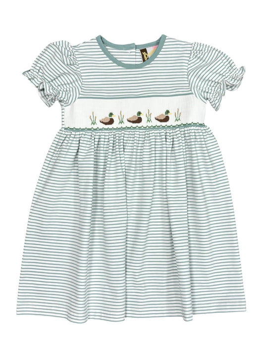 Mallard Duck Smocked Dress