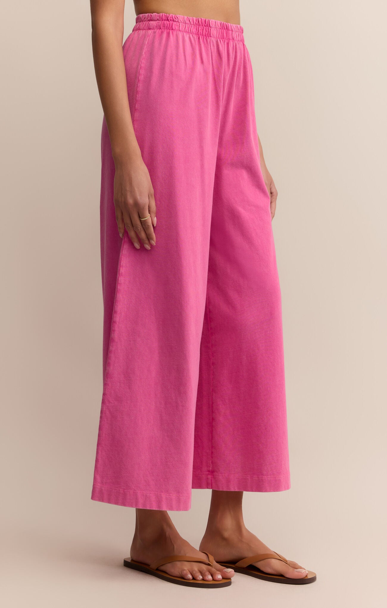 Scout Jersey Crop Flare Pant Island Pink