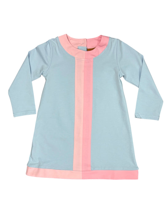 Kayla Dress Blue and Pink