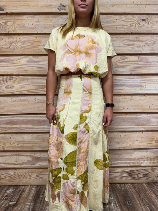 Floral Top And Skirt Set