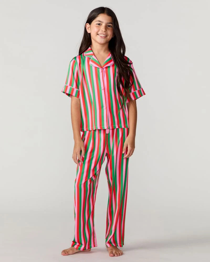 Candy Christmas Stripe Pant Set