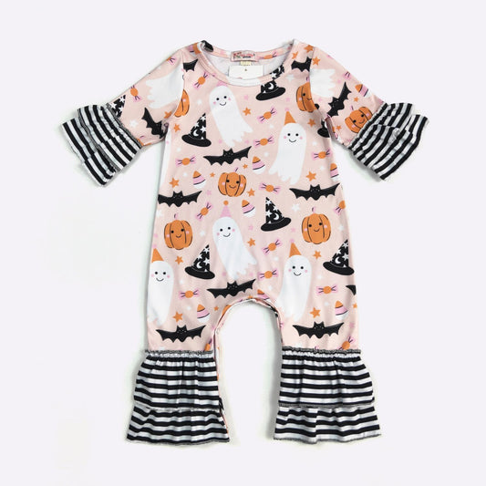Pink Halloween Baby Girl Romper