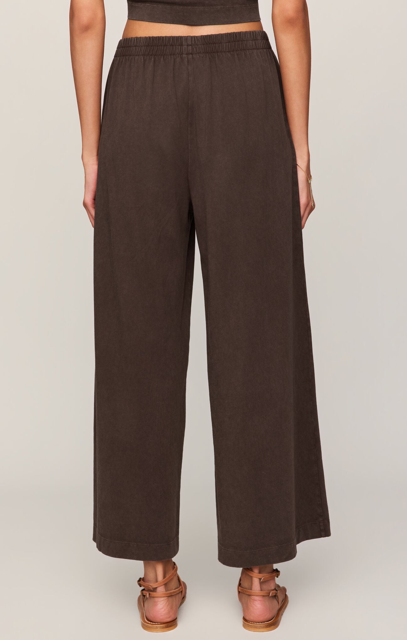 Scout Jersey Crop Flare Pant Dark Chocolate