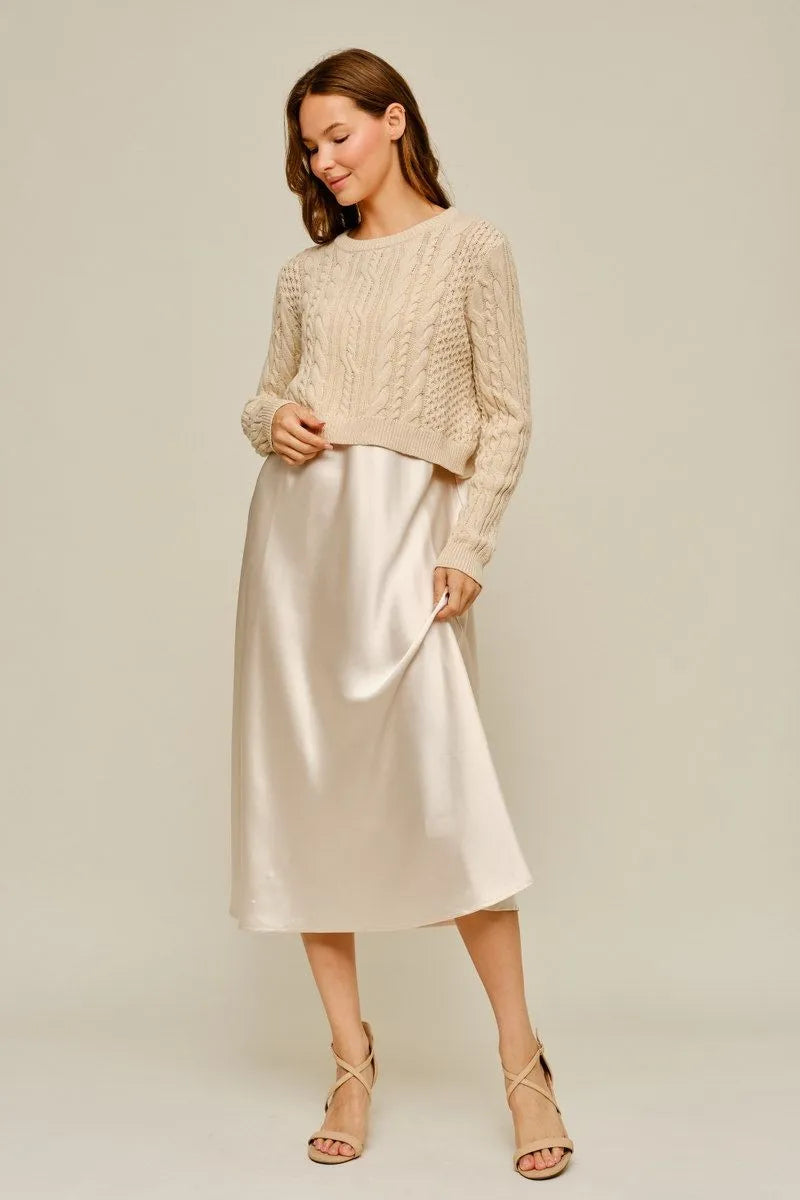 Cami Midi Dress + Sweater Set