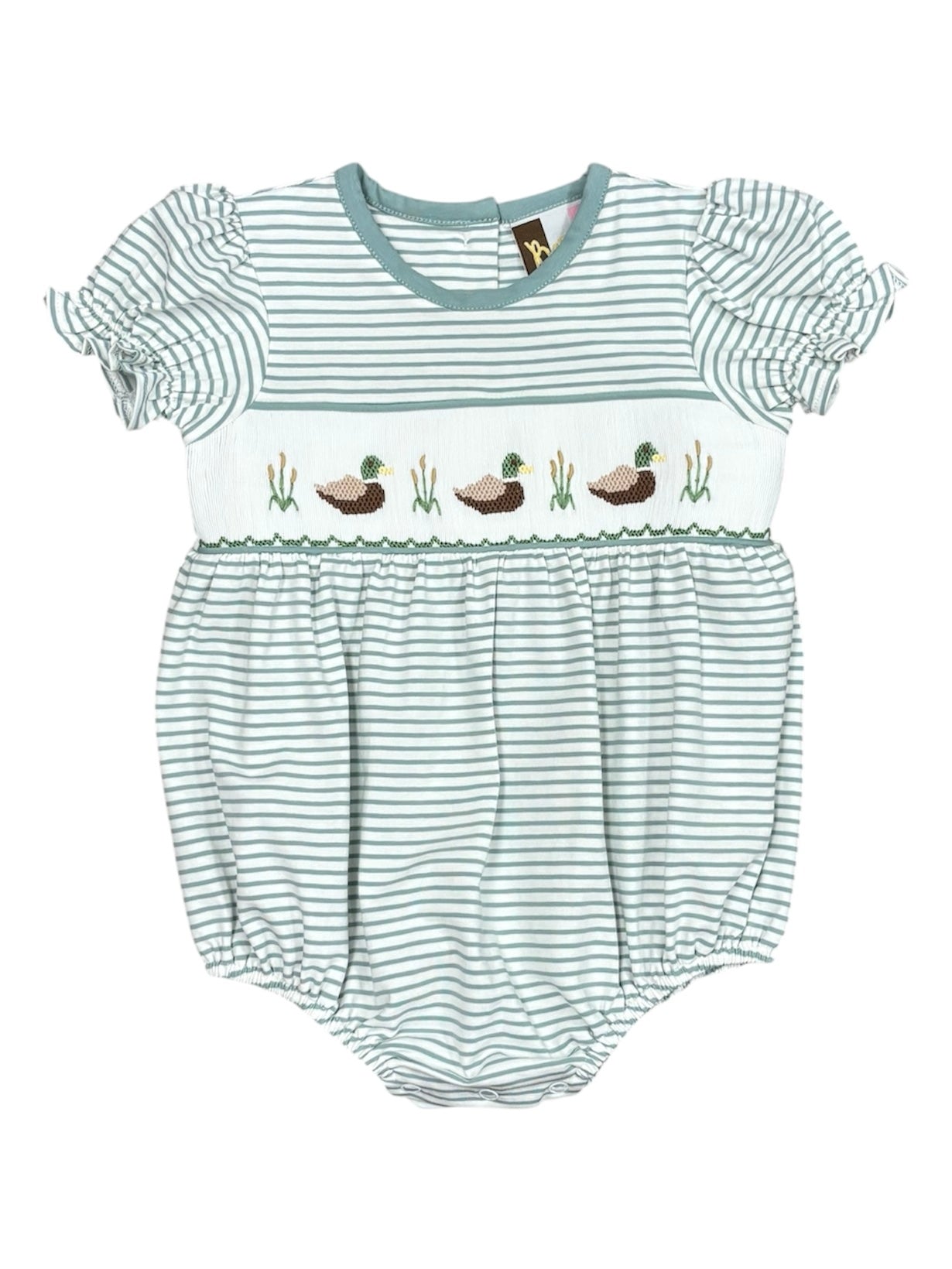 Mallard Duck Smocked Girls Bubble