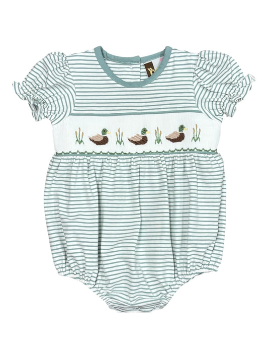 Mallard Duck Smocked Girls Bubble