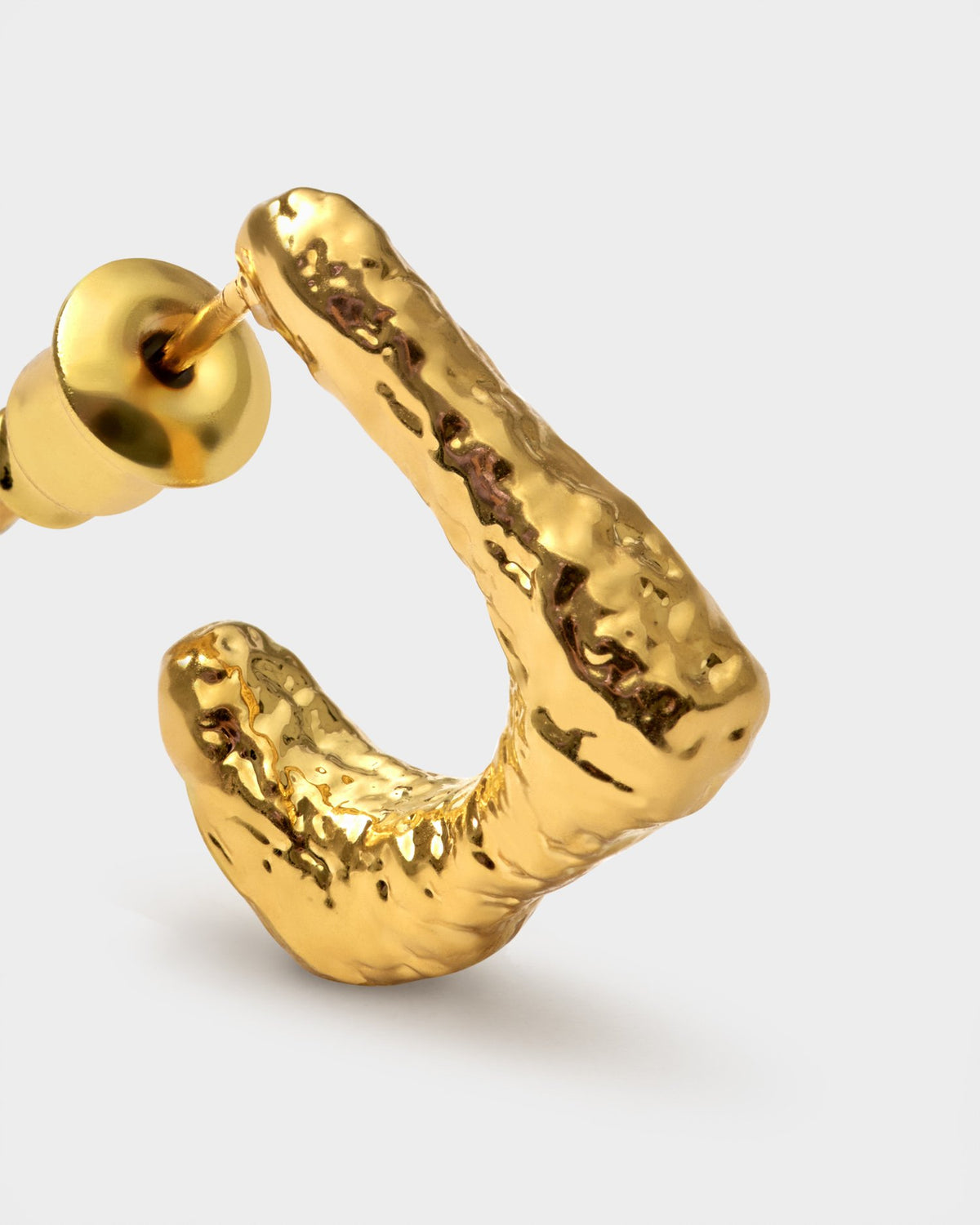Luxe Lock Waterproof Gold Hoop Earrings