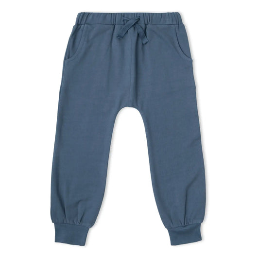 Organic Fleece Jogger Pants- Navy