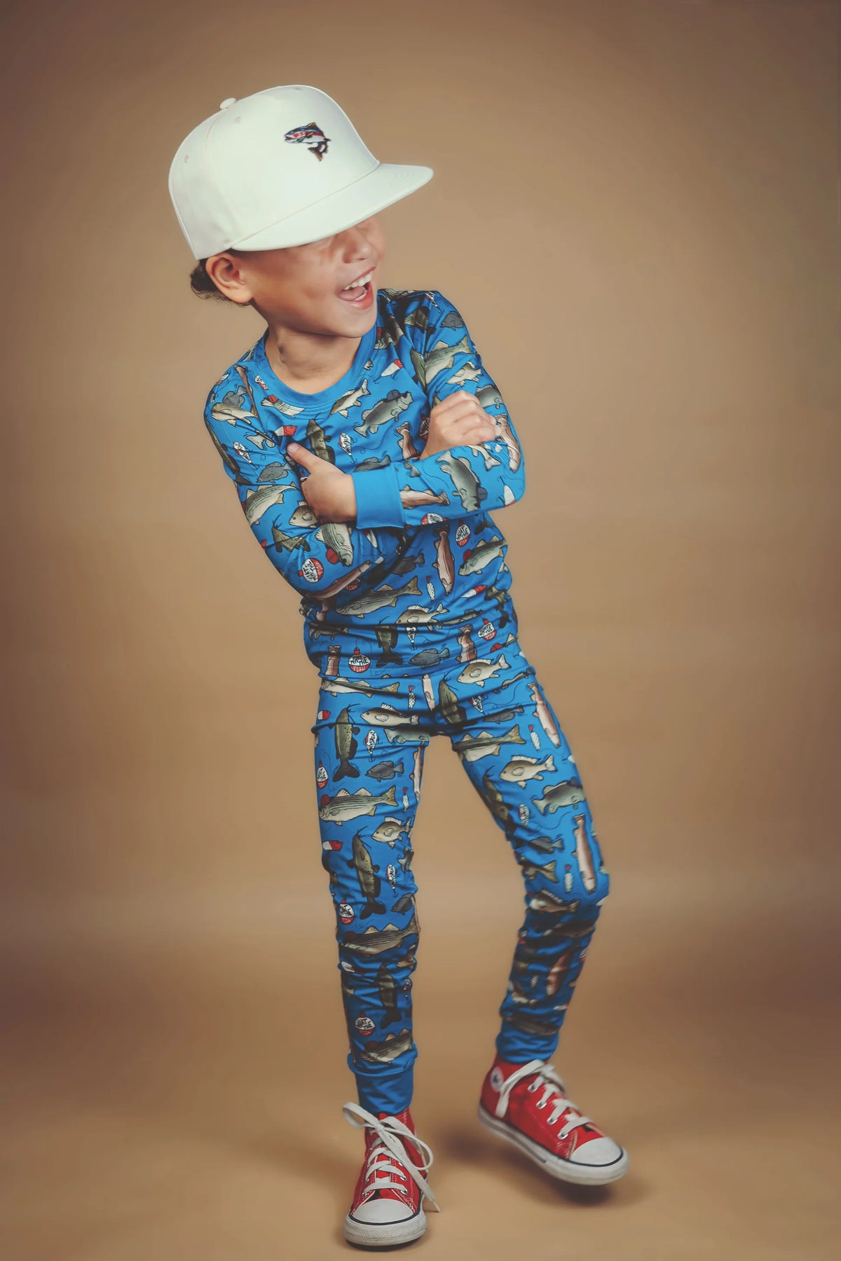 Wishin I Was Fishin Blue 2 Piece PJ Set