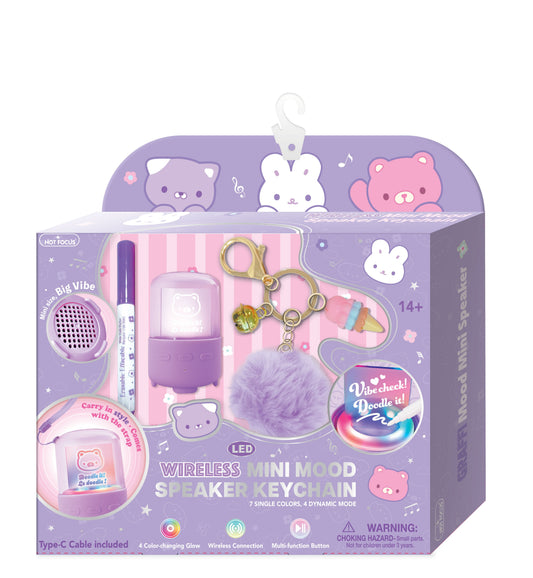Purple Mini Mood Speaker Keychain