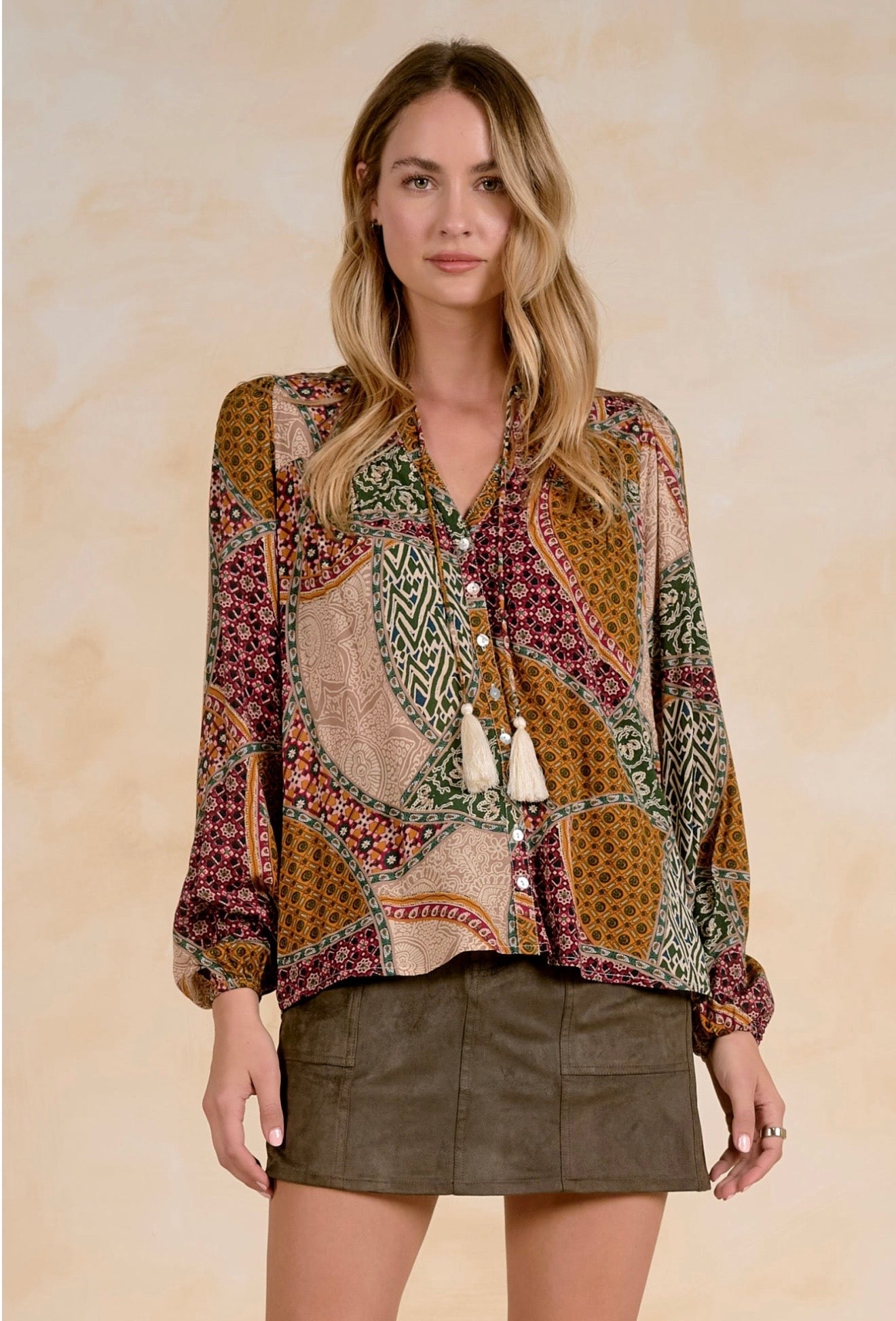 Taupe Ember Long Sleeve Top