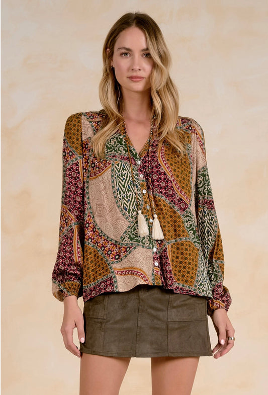 Taupe Ember Long Sleeve Top