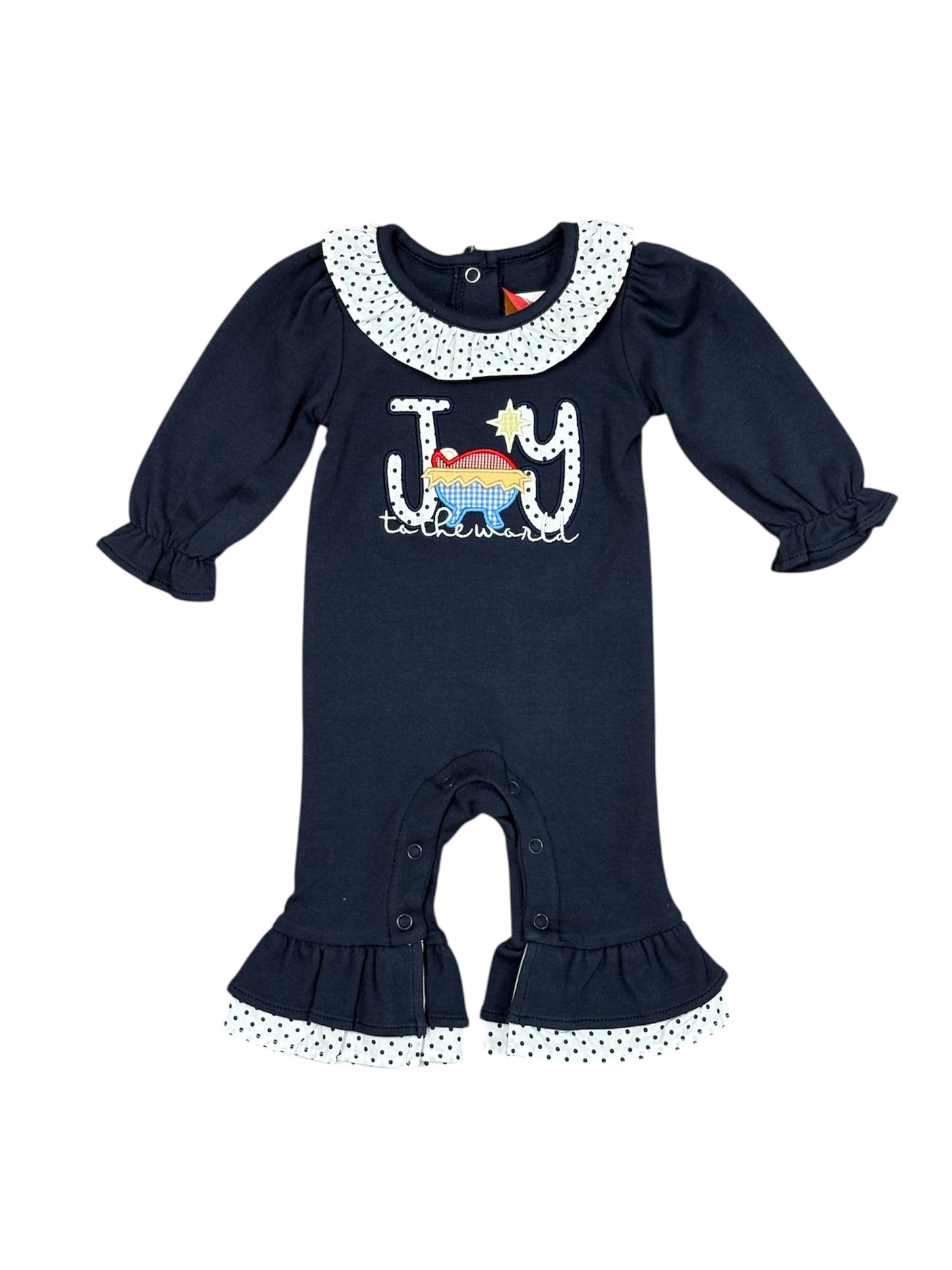Joy To The World Ruffle Romper