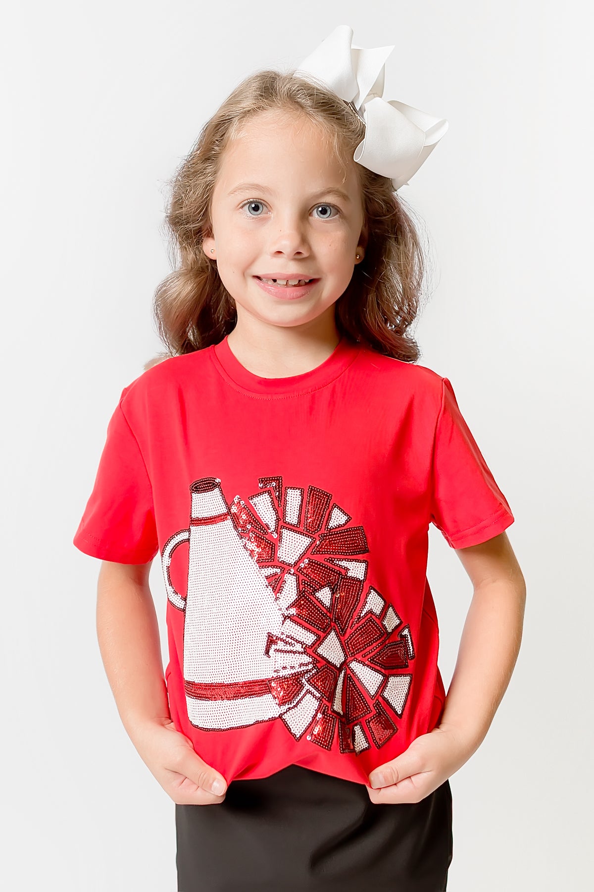 Red Sequin Megaphone Tee
