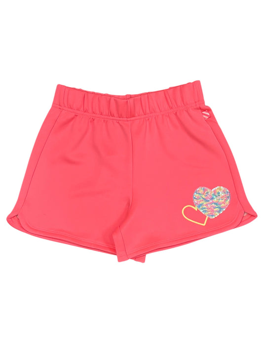 Fuchsia Sequin Heart Shorts