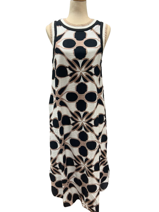 Black And White Multi Midi Dress