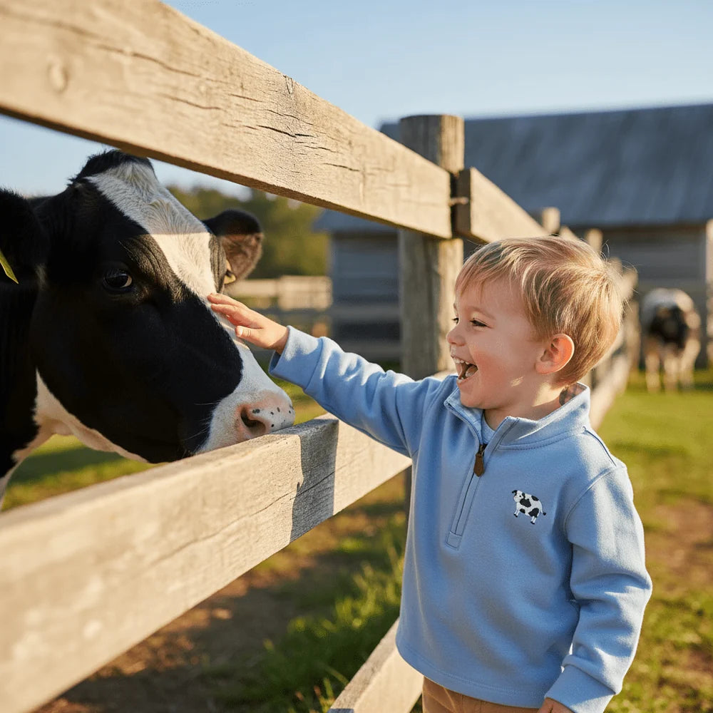 Cow Icon Quarter Zip