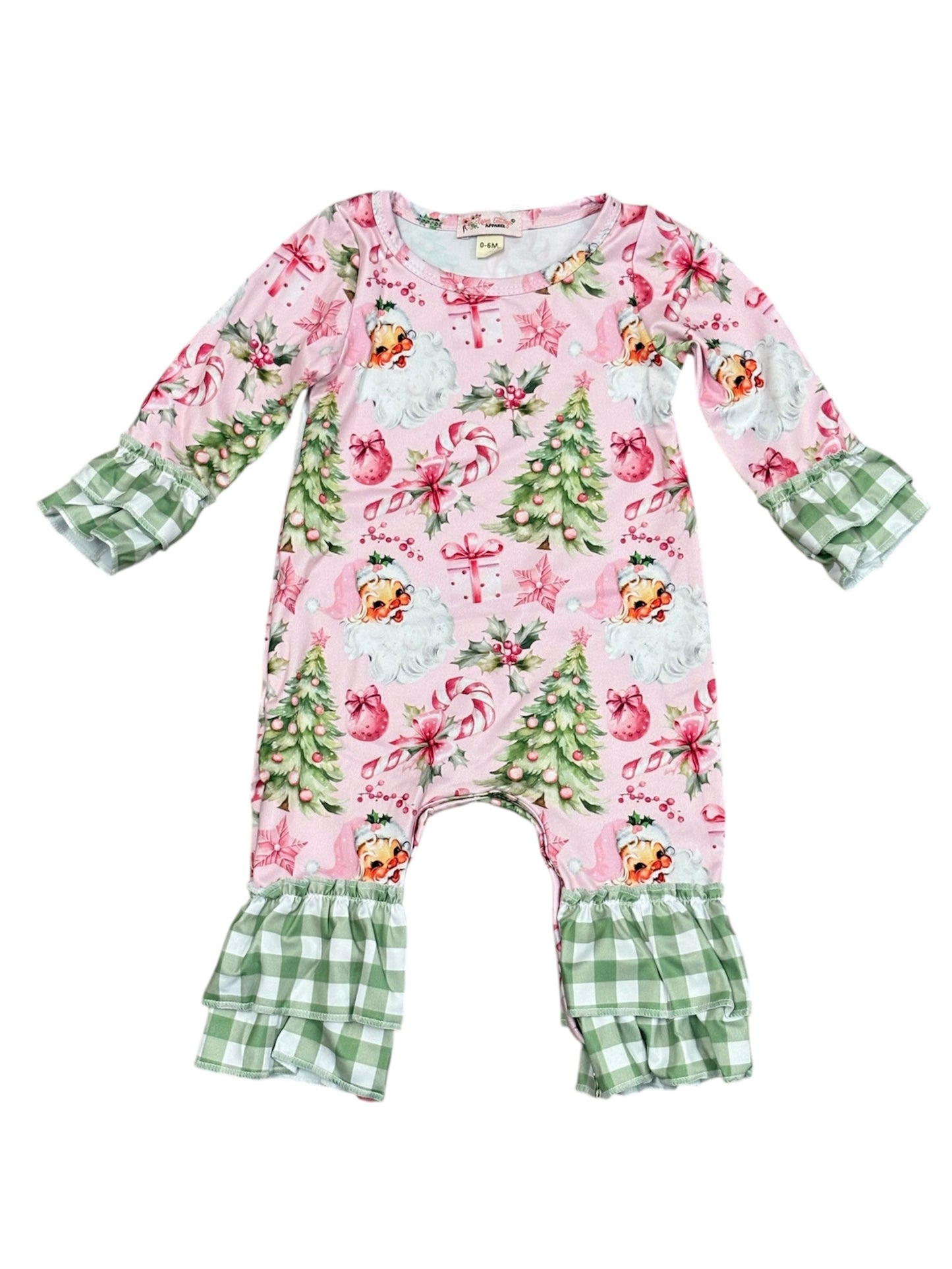 Pink Christmas Baby Romper