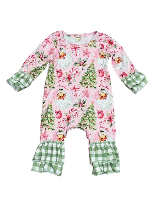 Pink Christmas Baby Romper