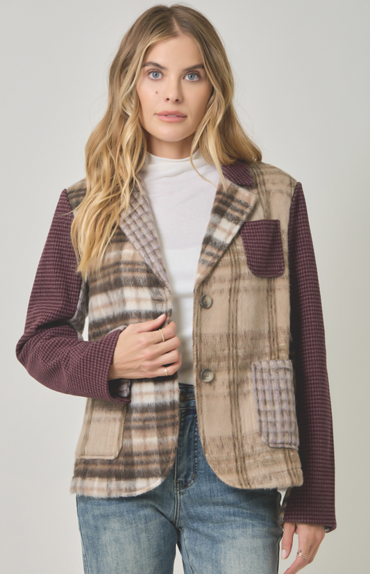 Plaid Mixed Sport Coat