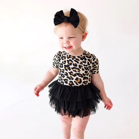 Leopard Tulle Skirt Bodysuit