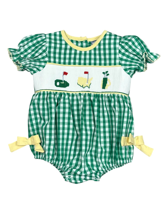 Golf Smocked Girls Bubble
