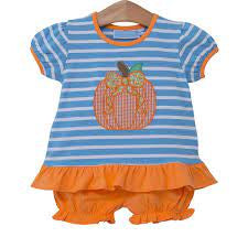 Pumpkin Appliqué Bloomer Set