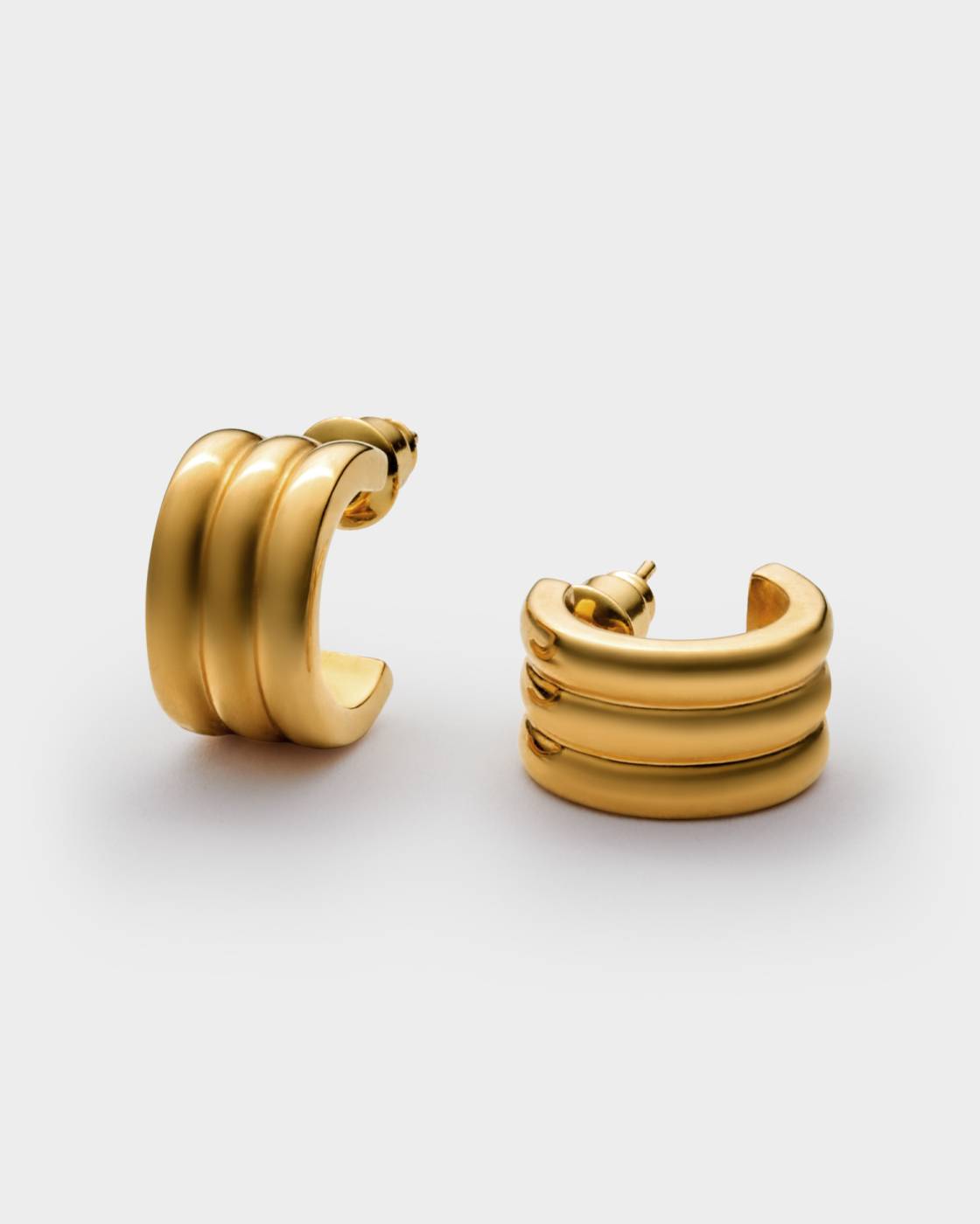 Hanna Waterproof Gold Huggie Hoop Earrings