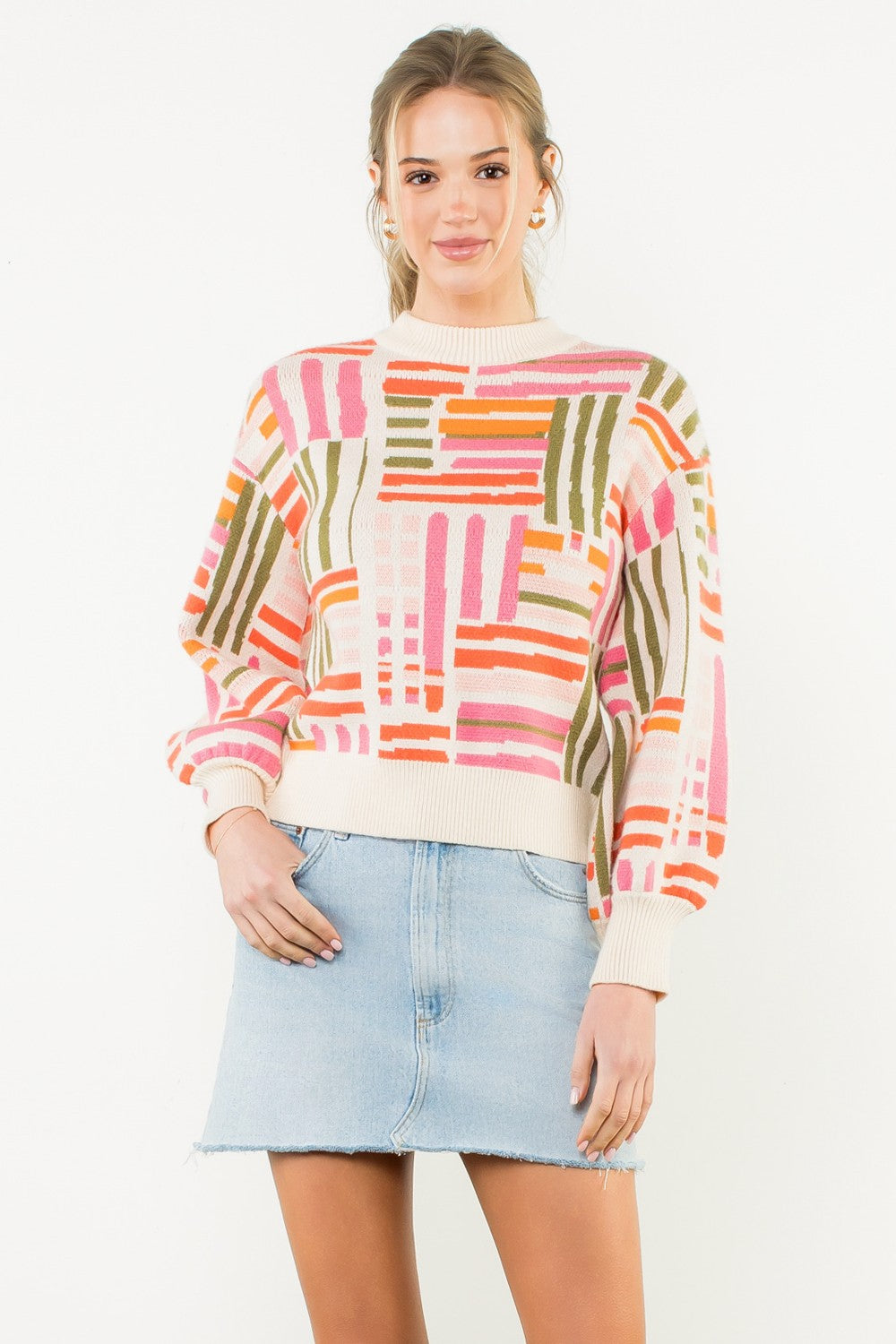 Pattern Knit Sweater