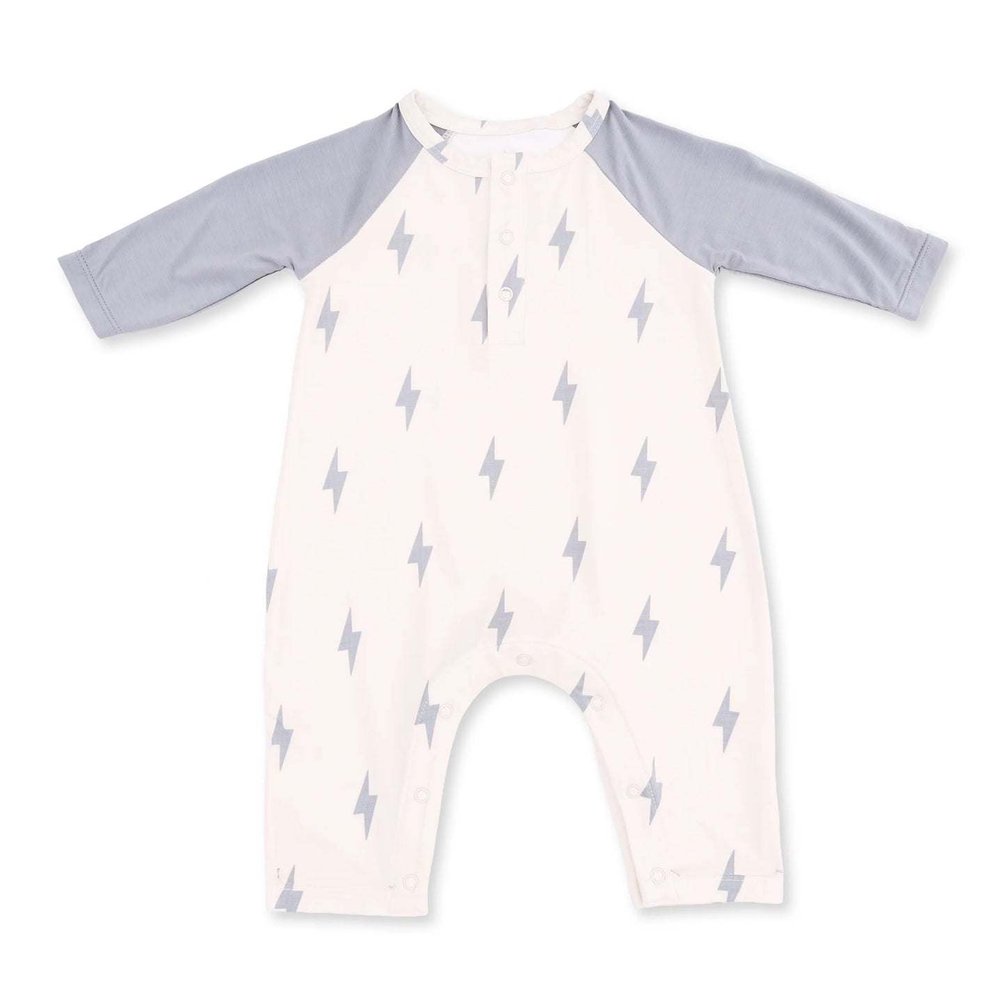 Mini Lightning Bolt Henley Romper