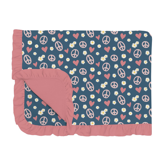 Peace, Love, & Happiness Toddler Blanket