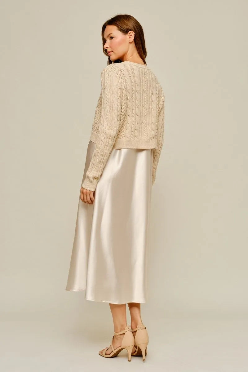 Cami Midi Dress + Sweater Set