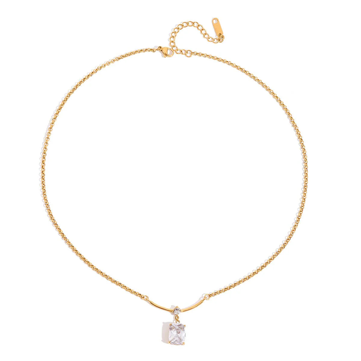Radiant Bar Drop Necklace Water Resistant
