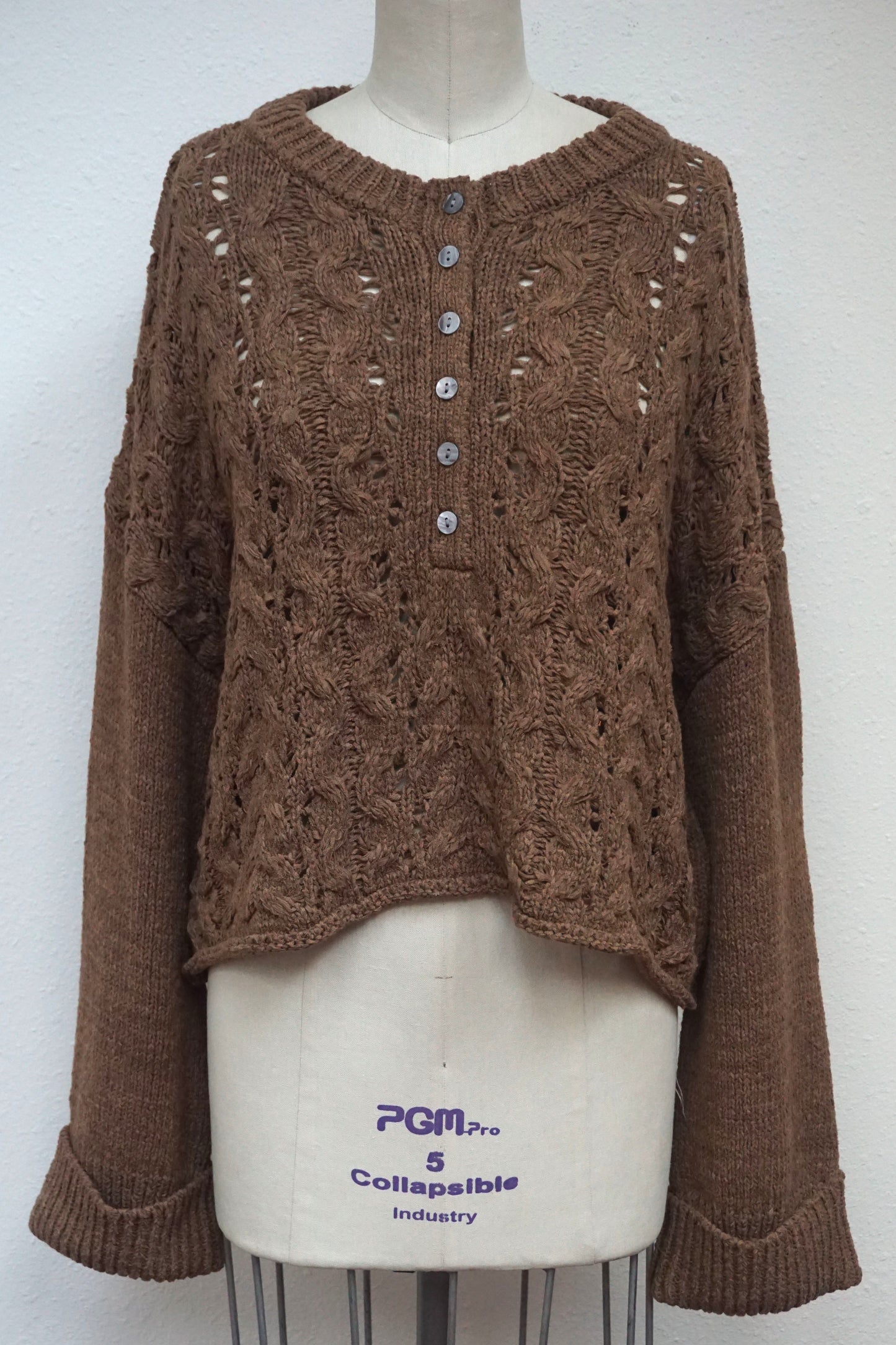 Chocolate Button Detail Sweater