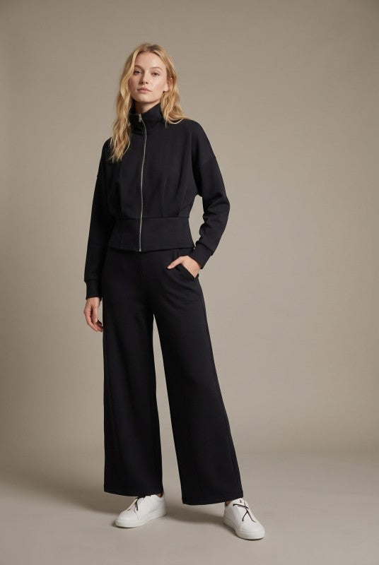 Modal Zip Jacket - Black