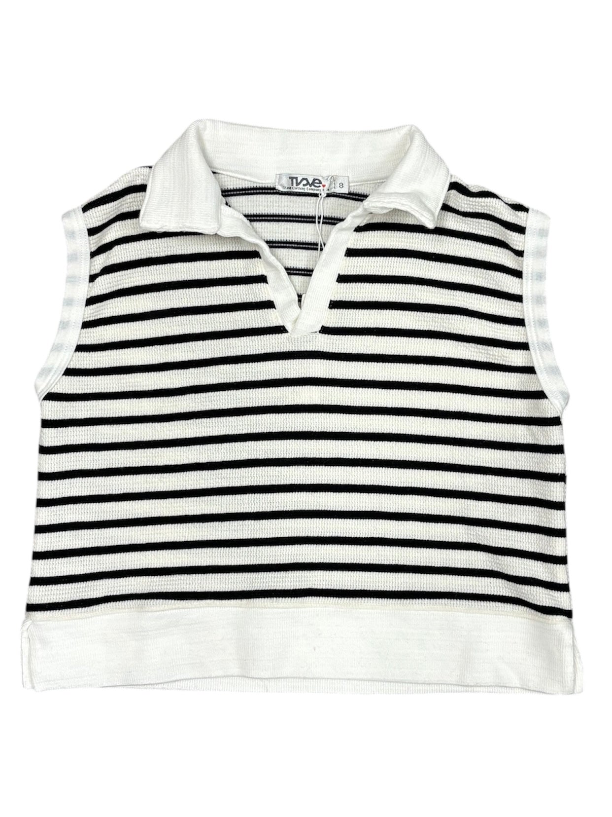 Collared Striped Top