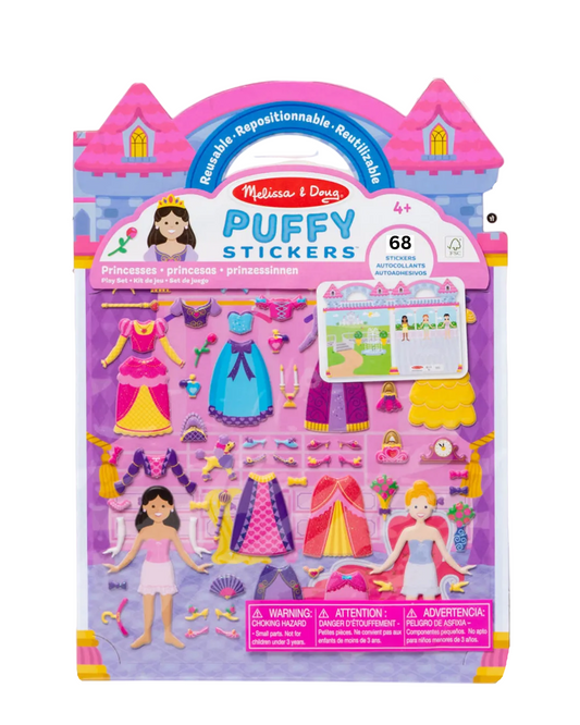 68pc Puffy Sticker Play Set - Princess
